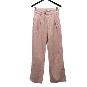 Bec & Bridge Bonnie Peony Pink High Waist Straight Leg Pant Size 4